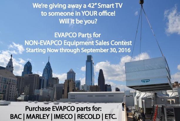 Evapco Parts Sales contest.  Purchase Evapco parts for BAC, Marley, and more.